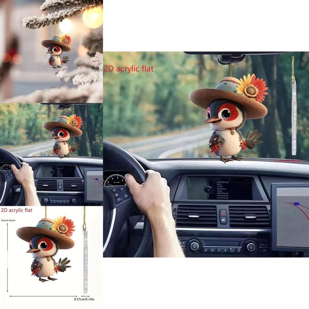 Lucky Fun Eagle Acrylic Car Pendant Colorful Style For Decorative Keychain Or Bag Charm