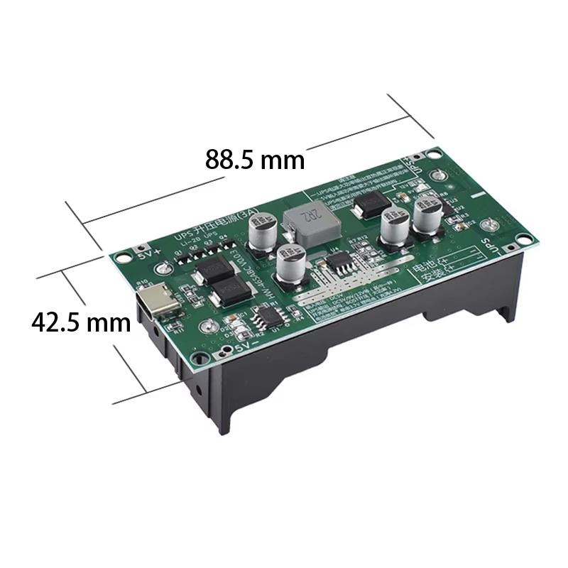 מטען סוללות 18650 Type-C מודול UPS טעינה מהירה 15W Boost פלט 5V 9V 12V לאספקת כוח ניידת לקמפינג
