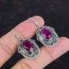 Faceted Kashmir Ruby Earring 925 Sterling Silver Earring Vintage Earrings Kashmir Ruby Real Gemstone Jewelry Handmade Earring Gifts For Her