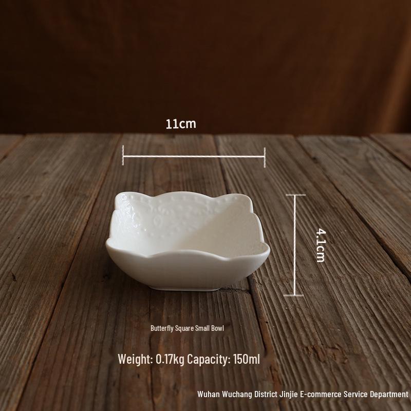 European Embossed Ceramic Fruit Bowl - Compartmented Snack and Candy Plate for Living Room