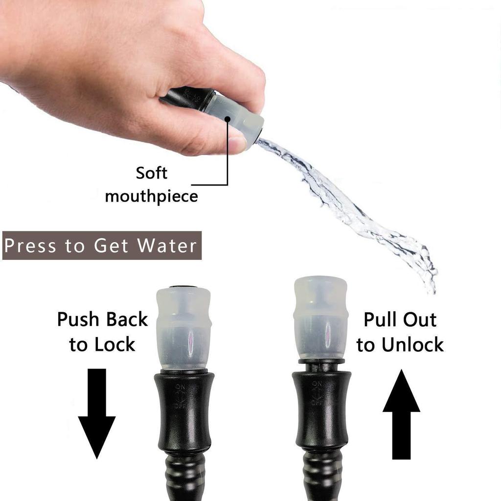 Portable Hydration Pack for Trail Running, Mountaineering, Cycling, and Hiking with Soft Water Bladder, Straw, and Mouthpiece