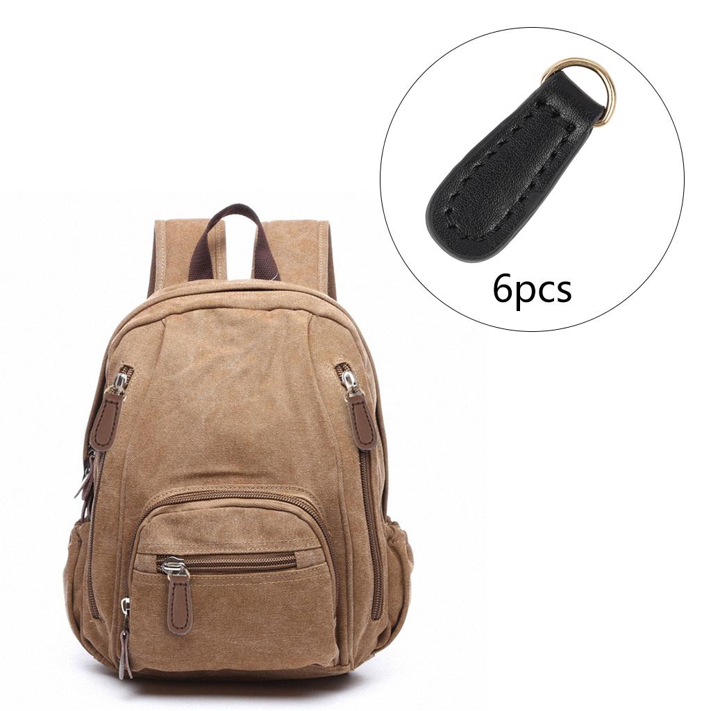6x Zipper Fixer Zipper Tags Leather DIY Craft for Boot Bag Backpack