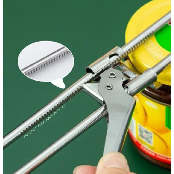 New Adjustable Multifunctional Can Opener Stainless Steel Non‑slip Jar Lid Bottle Cap Opener Kitchen Tool