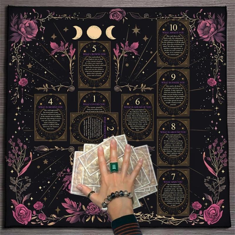 Divinations Cards Table Cloth Tapestry Reading Card Tarots Tablecloth Astrologys Witchcrafts Deck Cloth Wall Decoration