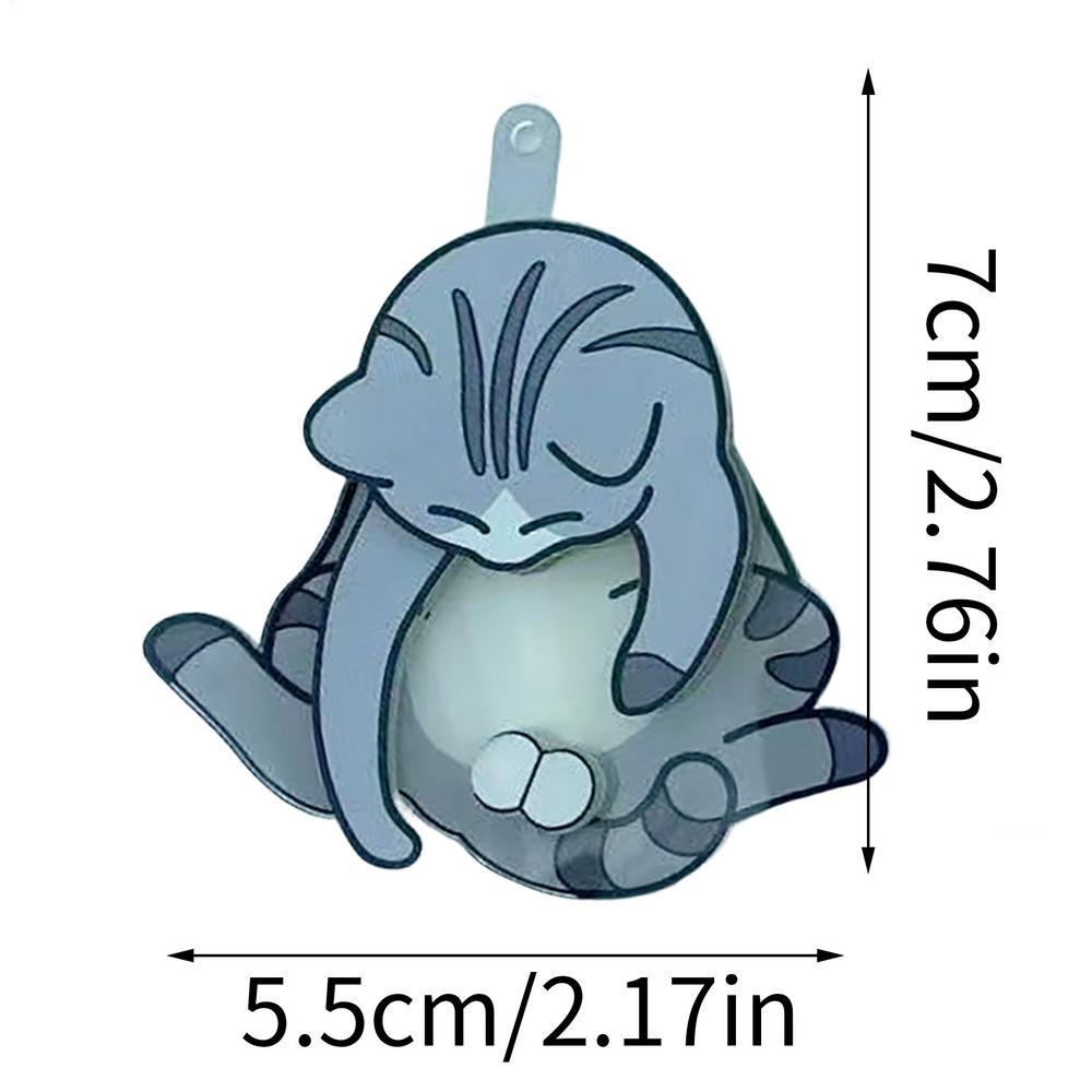 

Cute Cat Key Chain Cat Lovers Funny Kitten Flat Key Charm Cartoon Cool Stuff Multifunctional Exquisite Backpack Keyring серый