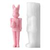 Funny Silicones Easters Bunnies Nutcrackers Mold Educational Activity for Kids DIY Candle Soap Chocolate Making Crafts