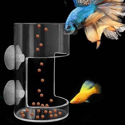Transparenter Fischfutterspender, Futterring Futterrohr Sinkend, Geeignet für Süßwasser- und Meerwasseraquarien, Praktisch