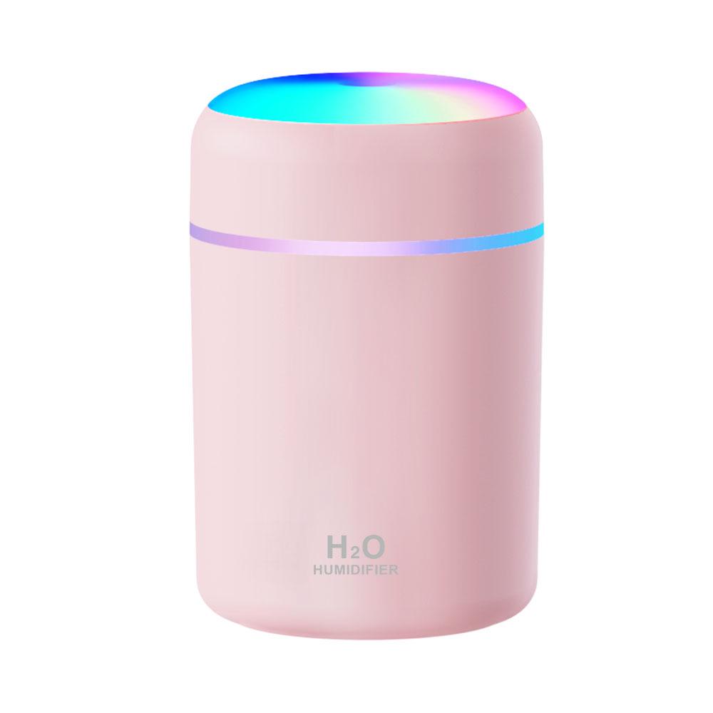 USB Mini Air Humidifier with Large Mist & Colorful Light for Office and Air-Conditioned Rooms