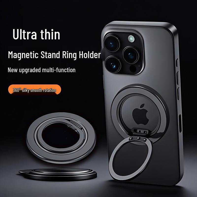 2025 Magnetic Phone Stand Holder - Zinc Alloy Ring Buckle Lazy Desktop Design