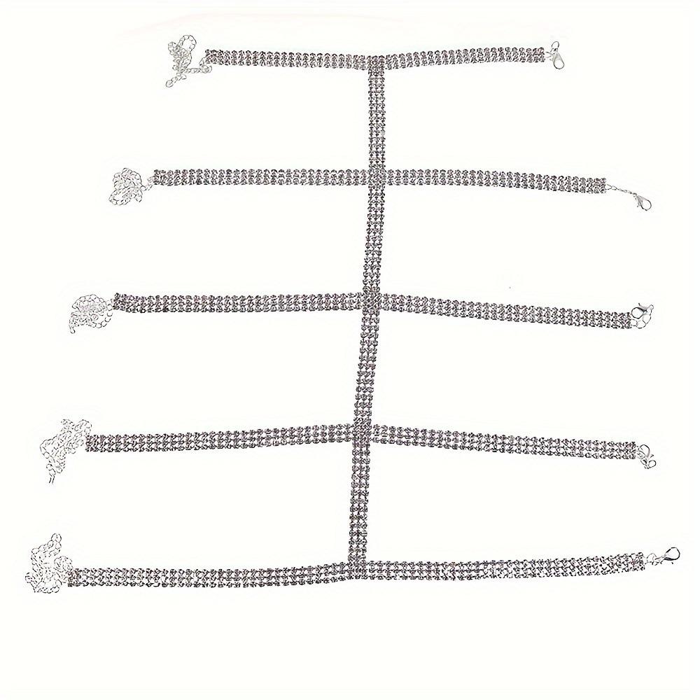 

Ins European And American Internet Celebrities With The Same Nightclub Personalized Rhinestone Full Diamond Multi-Layer Leg Chain, New Leg Jewelry Cha срібний