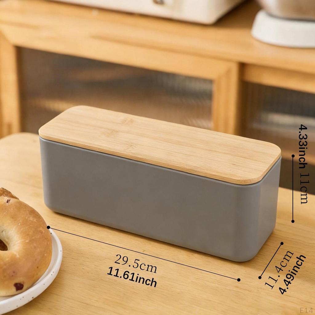 Bread Box with Cutting Board Lid Bin for Kitchen Counter Storage Container Breadbox