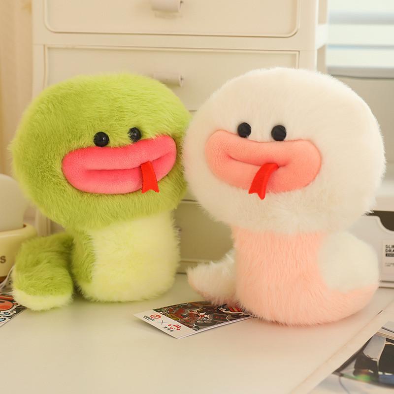 Snake White Little Plush Toy  Doll Plushie  Mascot Gift For Present Birthday