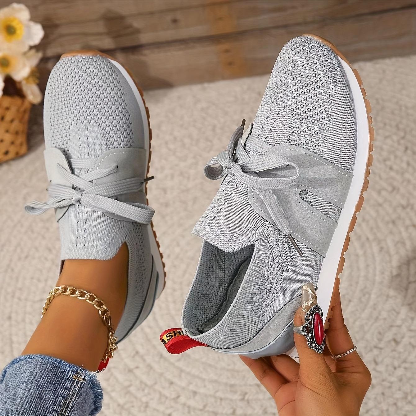 

Fashion Women Casual Shoes Fashion Breathable Walking Mesh Flat Sneakers Women Gym Vulcanized Shoes Plus Size 36-43 Shoes 36