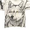 Sportnit 90s Old Wolf Short Sleeve T-shirt L White Animal Men's Used