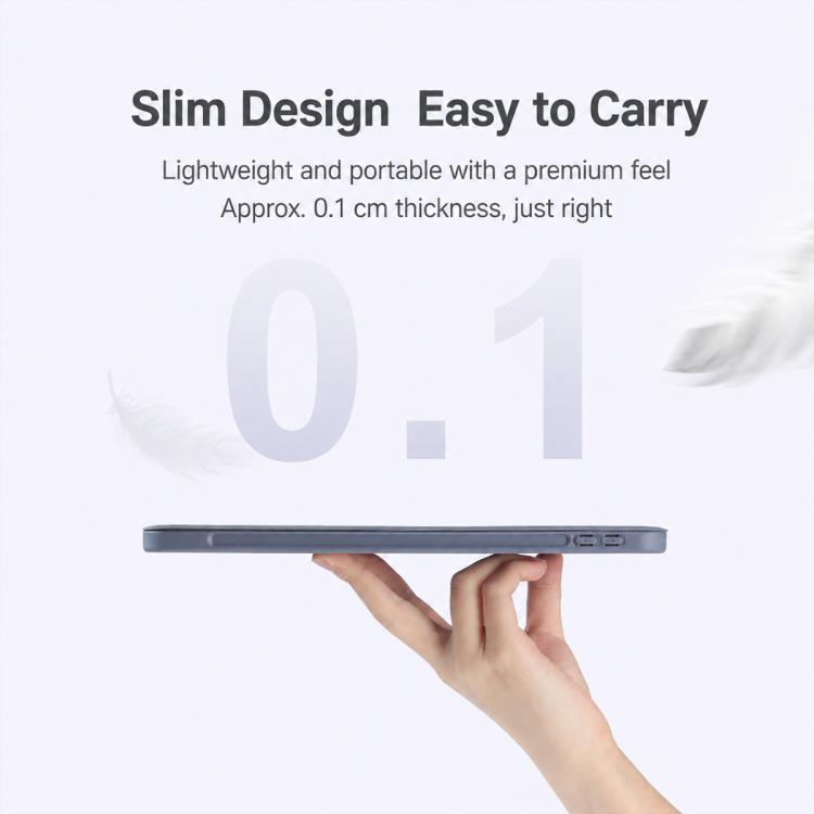 Tri-Fold Stand Soft Touch Smart Wake/Sleep Tablet Cover With Pencil Slot For iPad Mini 2024 / 2021, Anti-Drop PU Silicone Protective Case