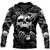3D Printed Skull Graphics Men's Hoodie Tops Fashion Unisex Sweatshirt Spring Hip Hop Streetwear Oversized Casual Men's Clothing