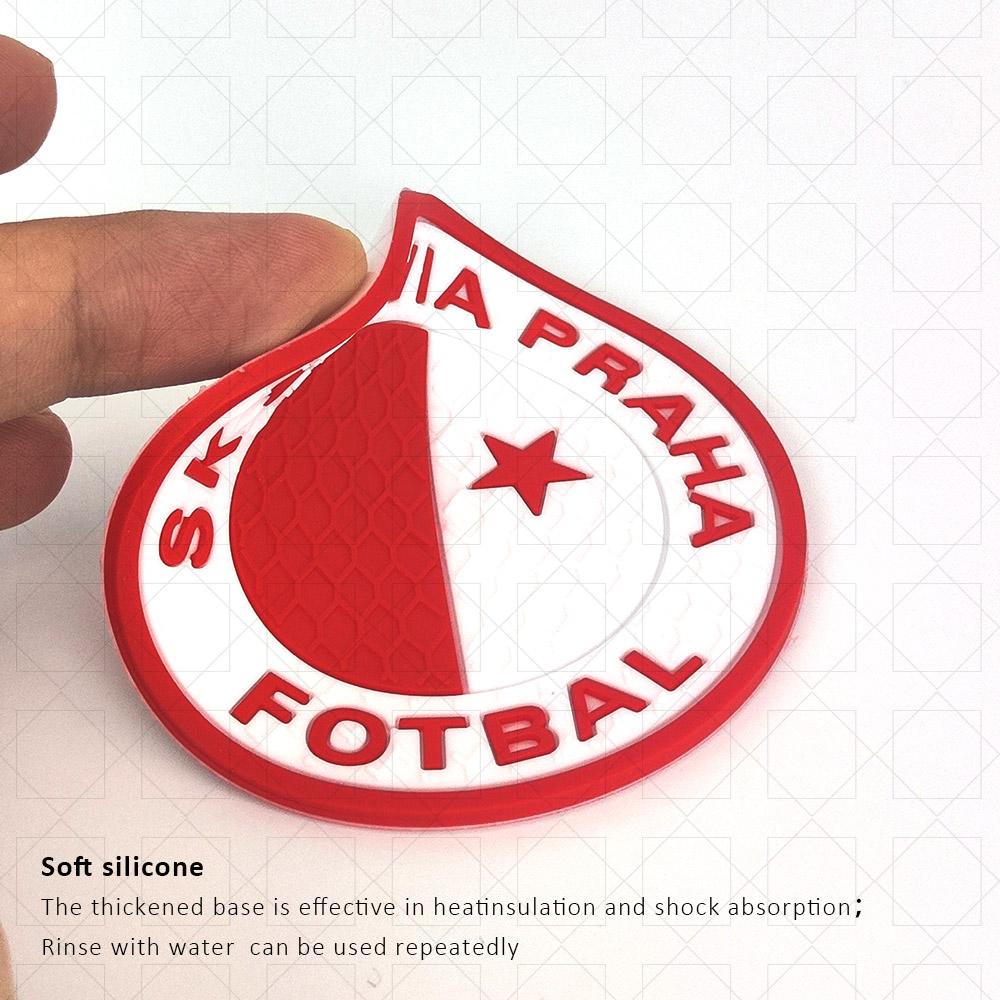 2PCS Car Anti Slip Mat Coaster Cup Car Water Cover Slot Interior Accessories Auto Styling Gift for Men & Women Football Fans