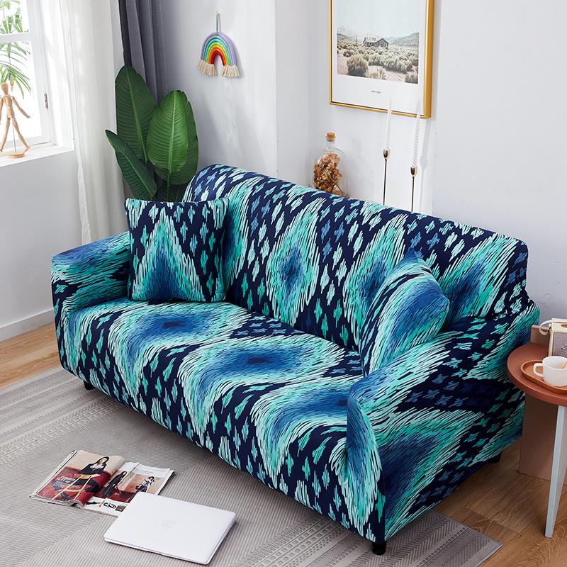 L Shape Geometric Printed Washable Sofa Cover Stretch Couch Covers Sofa Slipcovers For 2 Cushion Couch And Loveseat