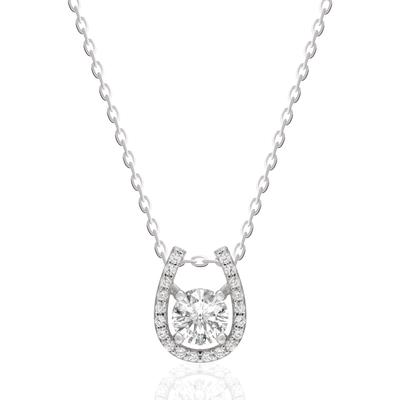 [La Pomme] Women's Necklace [Featured In Bijin Hyakka Women's Magazine / Highest Quality Shine] Horseshoe Design, Hypoallergenic, Cubic Zirconia, Ster