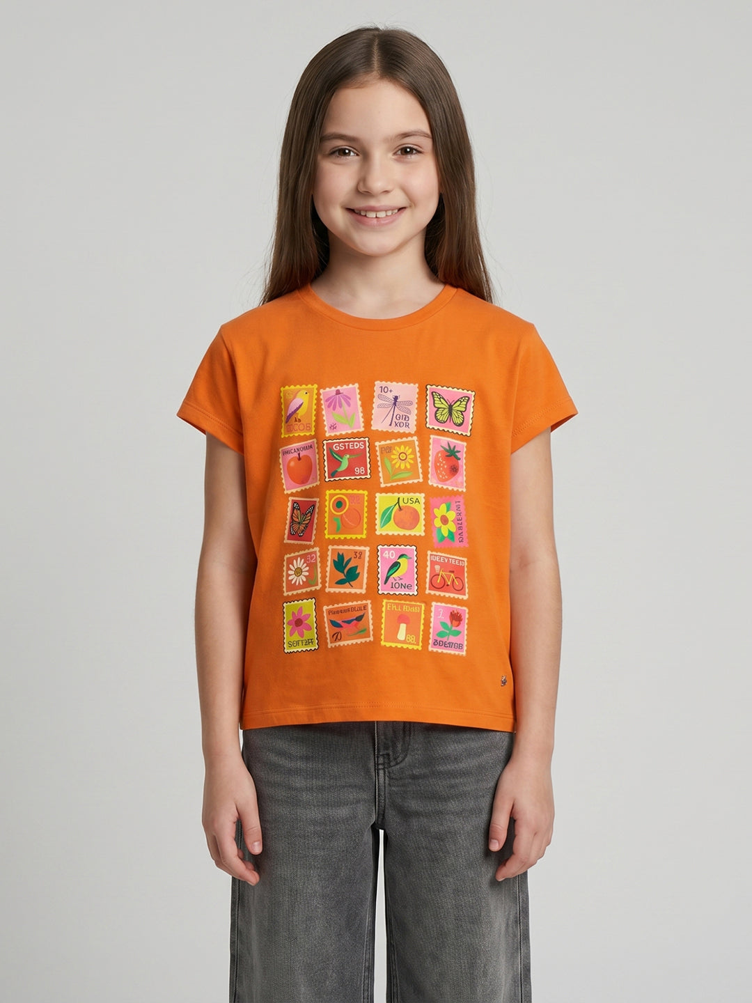 Monte Carlo Girl Regular Fit Orange Top 4-5 Years