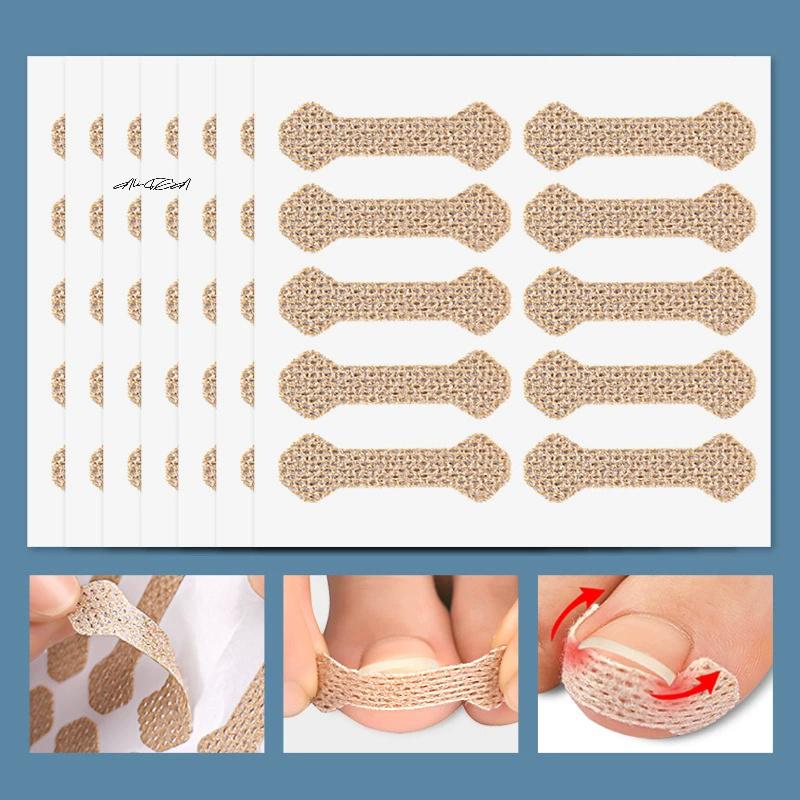60 Stück eingewachsener Zehennagel Korrekturstreifen Anti-Nagel-Patch Langer Zehenpolster für Paronychie Fußpflege Schlaf-Nagel-Patch Nägel im Fleisch
