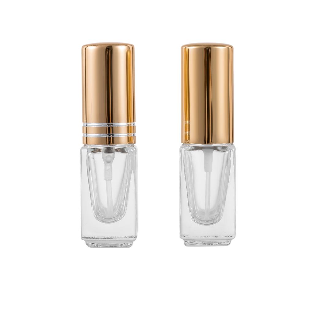 3/6/9ml Empty Glass Perfume Bottle Stainless Steel Roller Ball DIY Portable Travel Essential Bottle