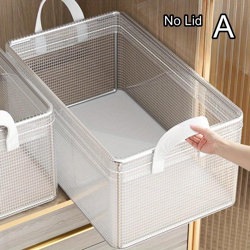 S-1Pc Transparent PVC Underwear Storage Box Waterproof Solid Steel Frame Basket for Home And Dormitory Use 2790₽