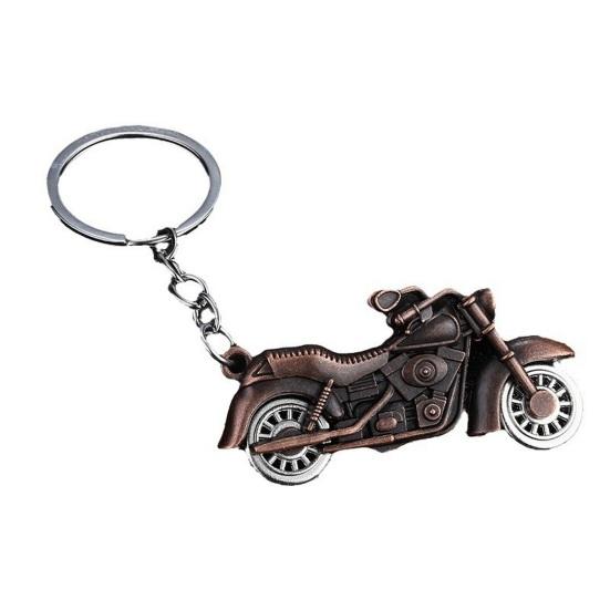 Keychain Pendant Motorcycle Design Zinc Alloy Key Chain with Metal Chain Buckle Lightweight Key Holder Backpack Car Accessory