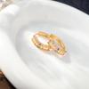 Elegant Purple Zircon Circle Earrings - Women's Simple Round Inlaid Diamond Accessories