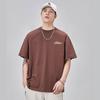 New Summer Letter Printed Short-sleeved T-shirt for Men's Loose Round Neck Half-sleeved Heavy Cotton T-shirt