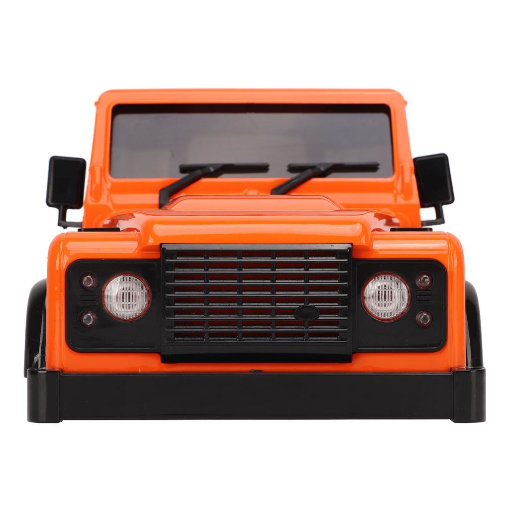 RC Car Body Shell with Connecting Rod 144mm Wheel Base RC Car Shell Spare Parts for 1 16 1 24 Climbing Car Orange