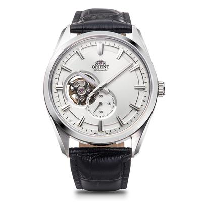 Orient Automatikuhr Zeitgenössische mechanische Automatik Inländische Herstellergarantie Offenes Herz Weiß Silber [ORIENT] Halbskelett RN-AR0003S