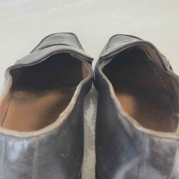 80er-90er Jahre Hergestellt in der Schweiz BALLY Leder Slipper Herren 7.5F 26.0-26.5 Schwarz(GEBRAUCHT)