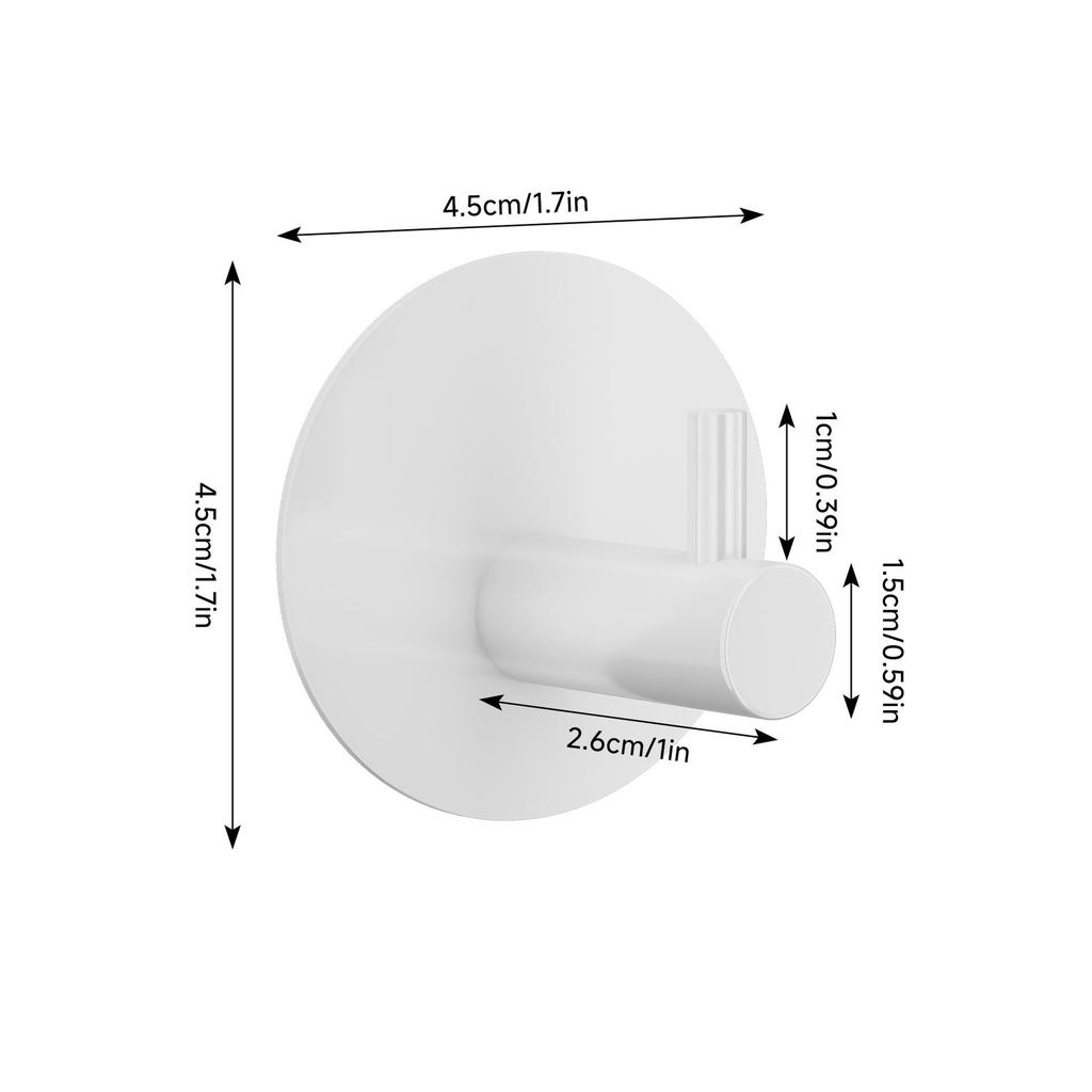 Stainless Steel No-Drill Adhesive Hook for Bathroom & Toilet Storage