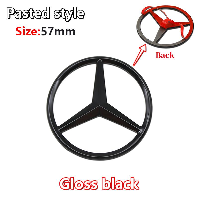 52mm 57mm Pins Sticker Car Steering Wheel Emblem Badge For Mercedes Benz C E S Class CLA CLS W212 W205 W204 Styling Accessories FK1
