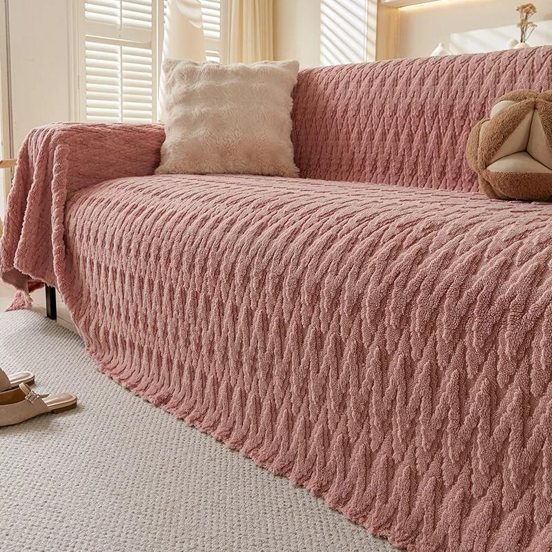 

Зимнее хлопковое шерстяное цельное полотенце для дивана, утолщенное теплое полотенце для дивана, зимняя усовершенствованная подушка для дивана, нескользящая подушка с полным покрытием 180X130