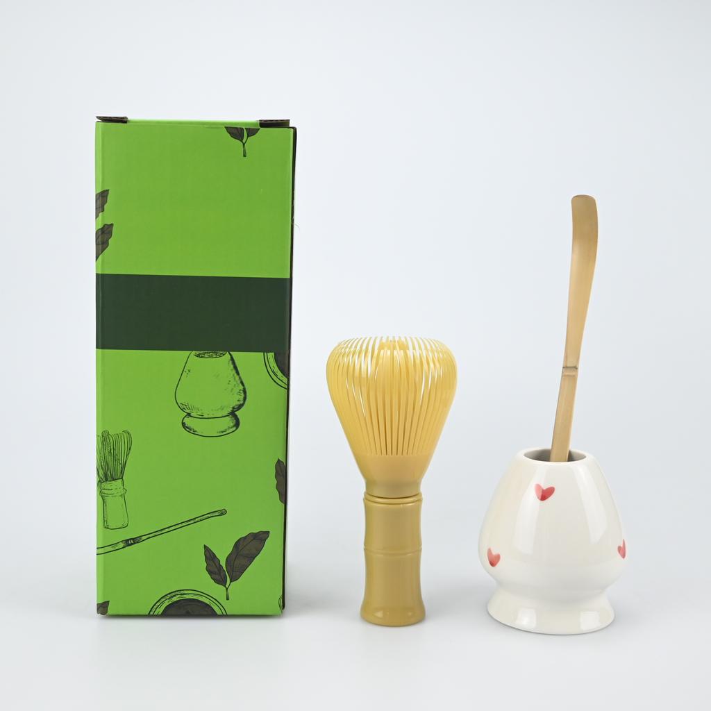 3PCS/Set Japanese-style Plastic Tea Whisk, Matcha Spoon, Tea Whisk Stand, Perfect Gift For Ceremony, Traditional Decoration