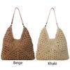 Summer Straw Bag Hollow Out Hobo Bag Large Vacation Bag Solid Color Holiday Travel Handbag Boho Shoulder Purse for Women