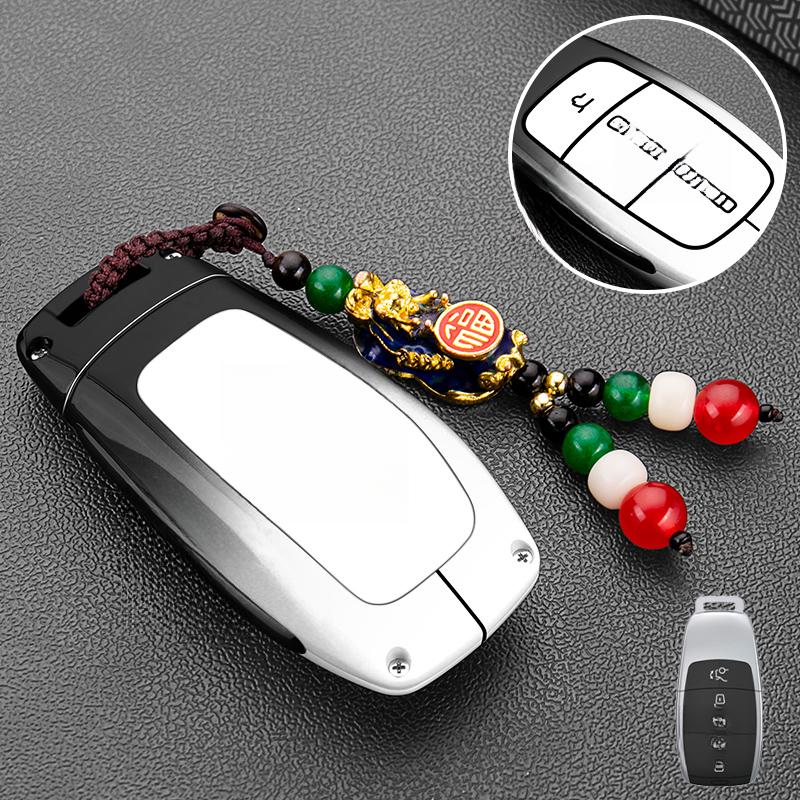 Car Key Case Cover Shell for Mercedes Benz C E S Class GLC W206 W223 W214 E300 C260 C300 S450 S500 S400 Fob Accessories