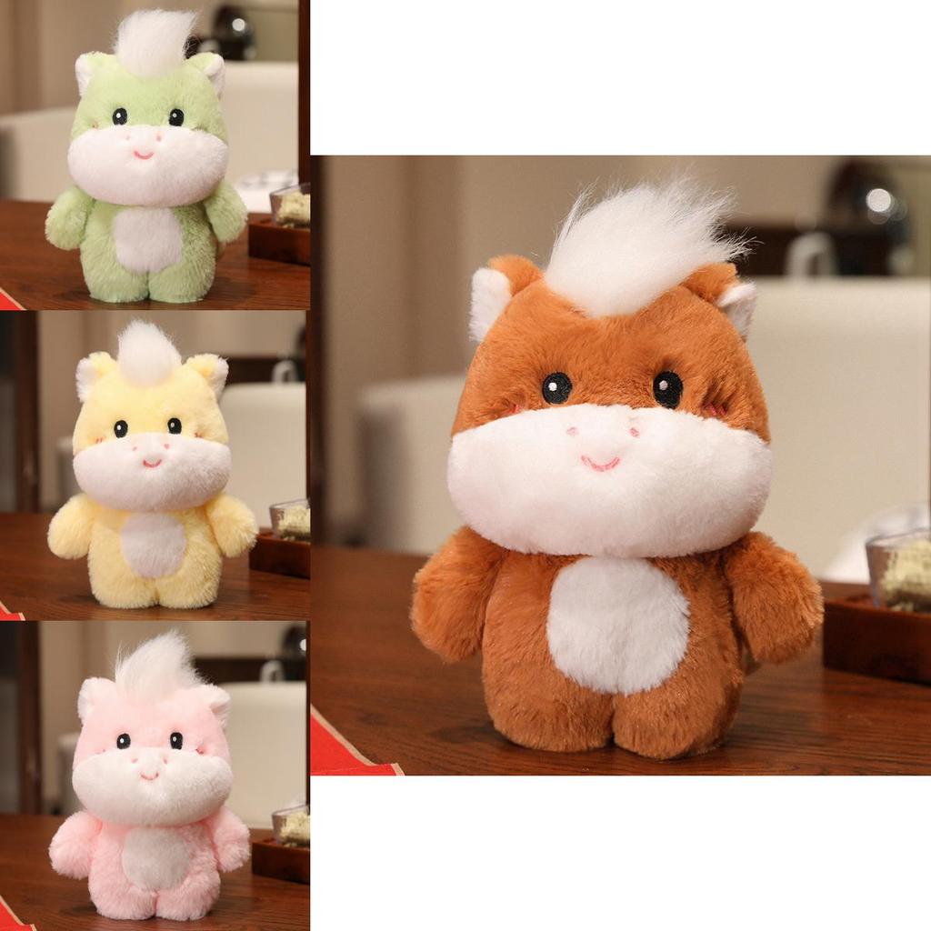 Chinese Zodiac Lion Dance Hat Horse Plush Toy With Pp Cotton Filling For Lunar New Year Gifts