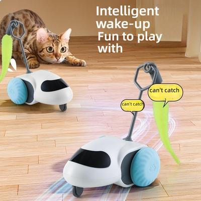 Pet Sports Car Electric Cat Toy Self-stimulating and Relieving Boredom Feather Cat Stick Amusing Cat Self-stimulating Artifact To Relieve Stress