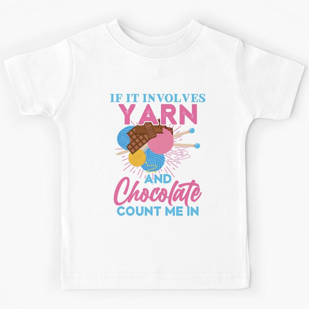 Loves Music And If It Involves Yarn And Chocolate Count Me Vintage Photography Kids T-Shirt 170
