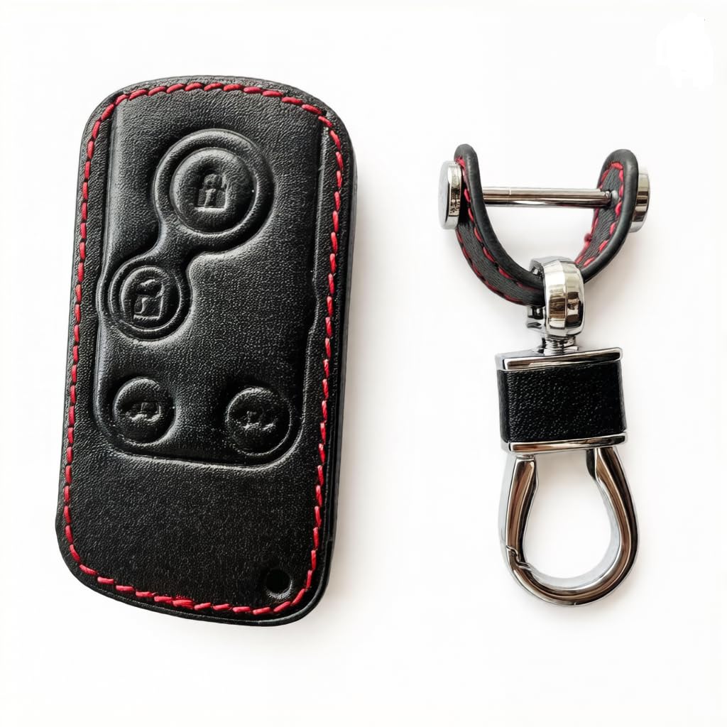 [Kinotaka] 4-button Leather Smart Key Case for Honda Vehicles Step