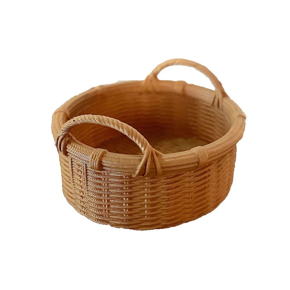 

Полімерна мініатюрна корзина для зберігання 1/6 1/8 масштабу, корзина для ляльок з ручкою, ляльковий будиночок 1