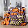 Halloween Terrifying Pumpkin Surprise Soft Blanket Home Room Sofa Bed Warm Travel Picnic Leisure Office Oversized Gift Blanket