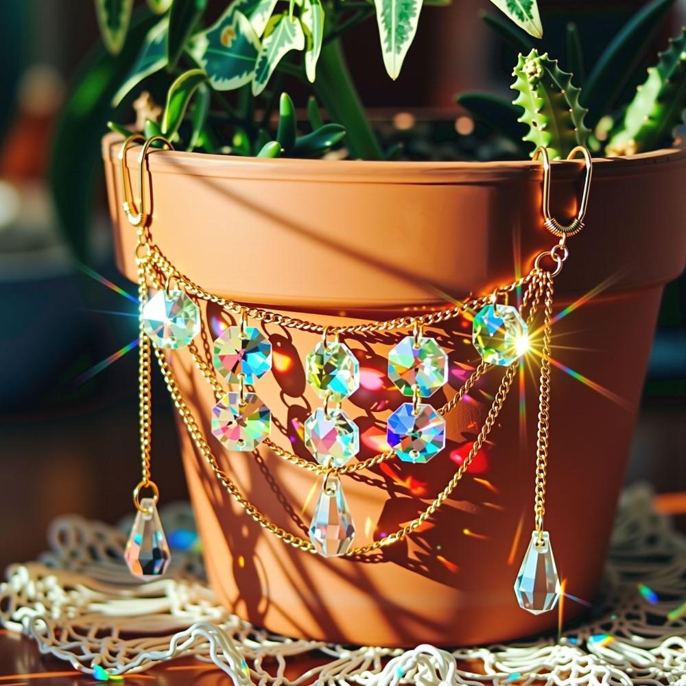 Creative Hanging Drop Bead Pot Accessory Plant Pot Pendant High Quality Rainbow Maker  Indoor Plant 1