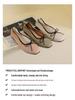 Weiwei Girl Square Toe Bow Loafers - Women's Soft Sole Ballet Flats