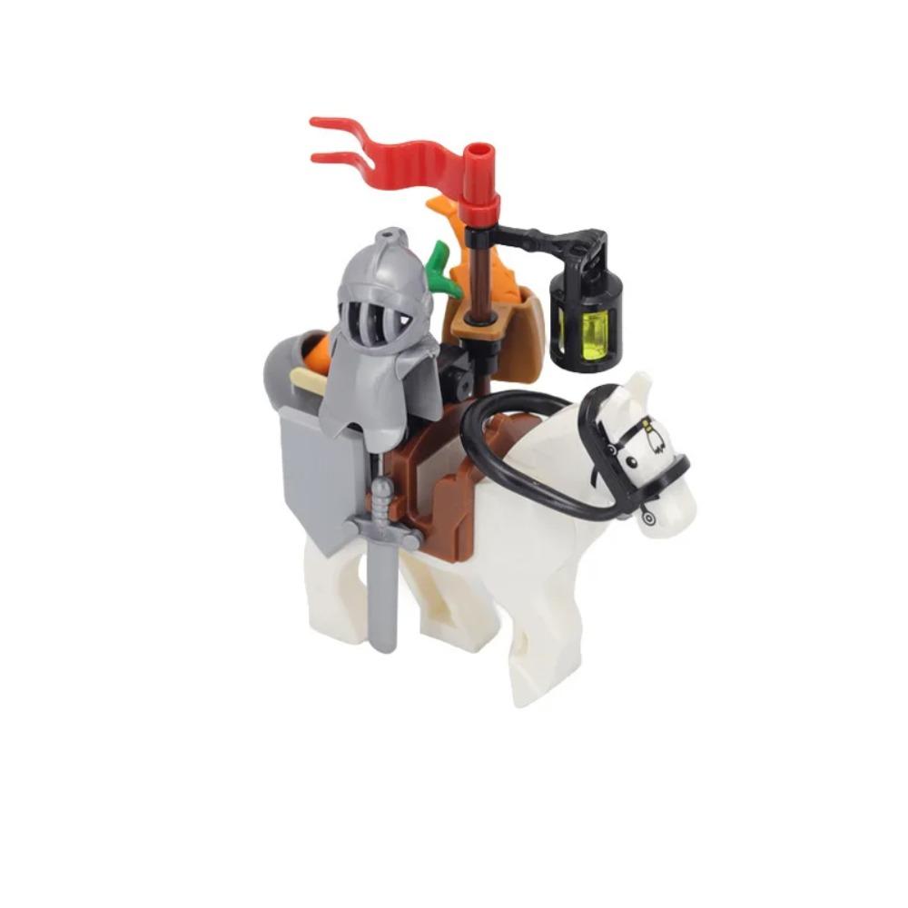 Středověké tištěné dlaždice Vojenské stavebnice Středověký pouliční výhled MOC kostky Hračky Mini kostky Sada