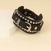 1 Stück Punk Goth Rock spitze Nieten Kegel Nieten Leder Manschette Armband Für Männer Hip Hop Frauen klobiges Armband Pulseras Schmuck