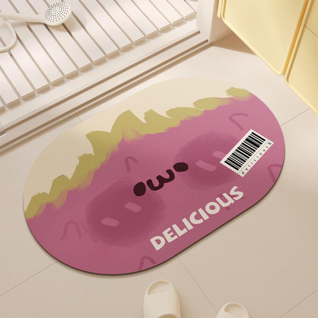 Cartoon Tomato Quick-Dry Anti-Slip Bathroom Mat